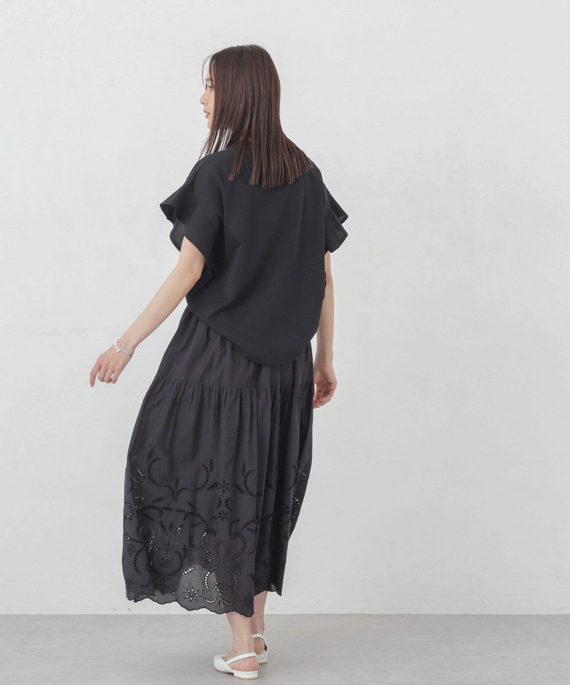 nano･universe「インドシフリー刺繍スカート」|スカート|