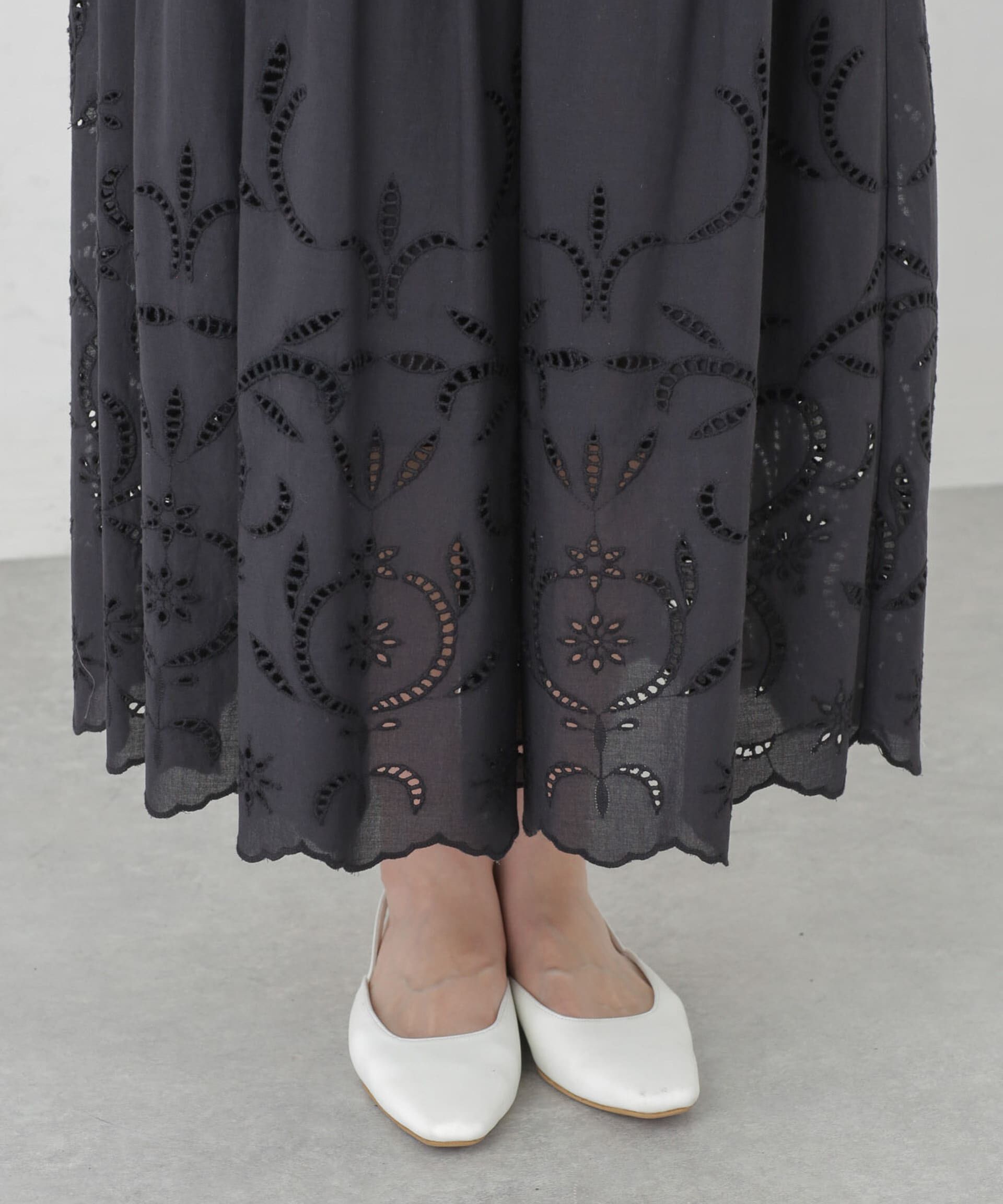 nano･universe「インドシフリー刺繍スカート」|スカート|