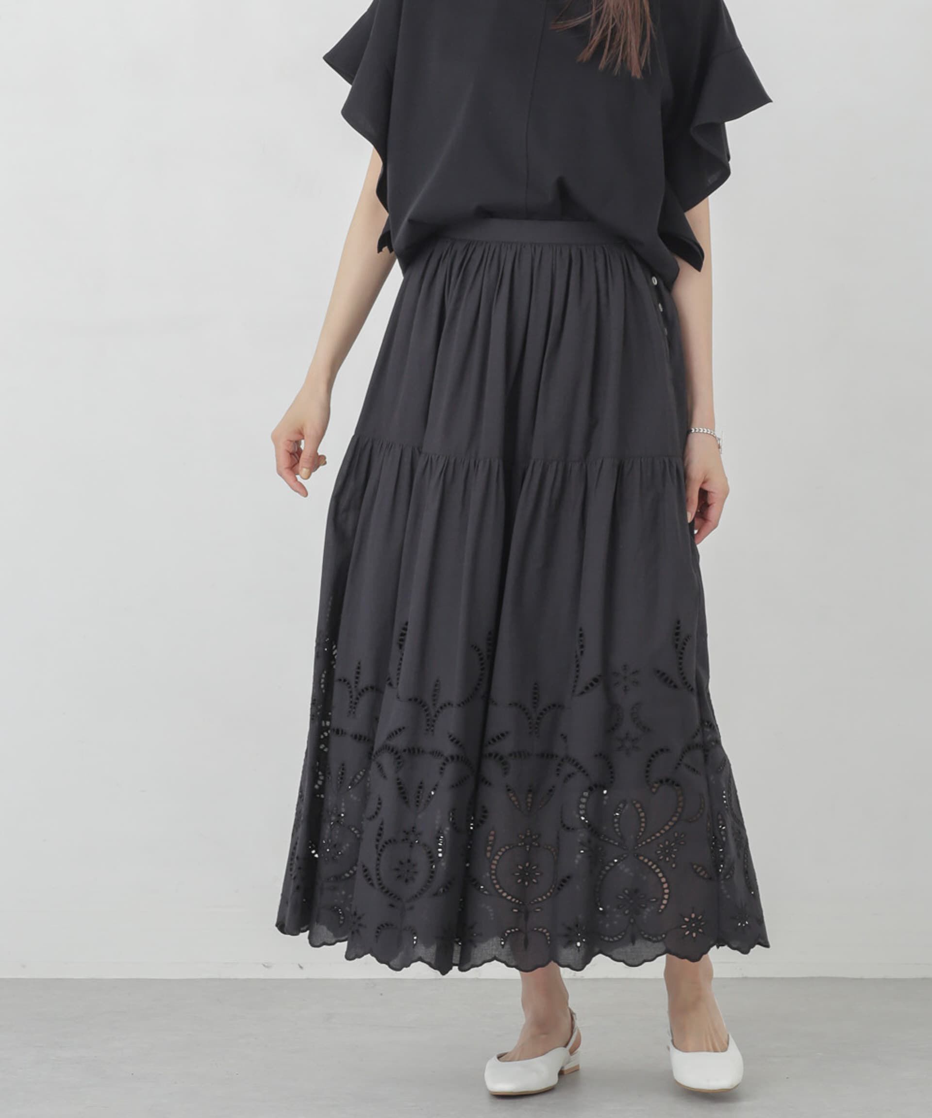nano･universe「インドシフリー刺繍スカート」|スカート|