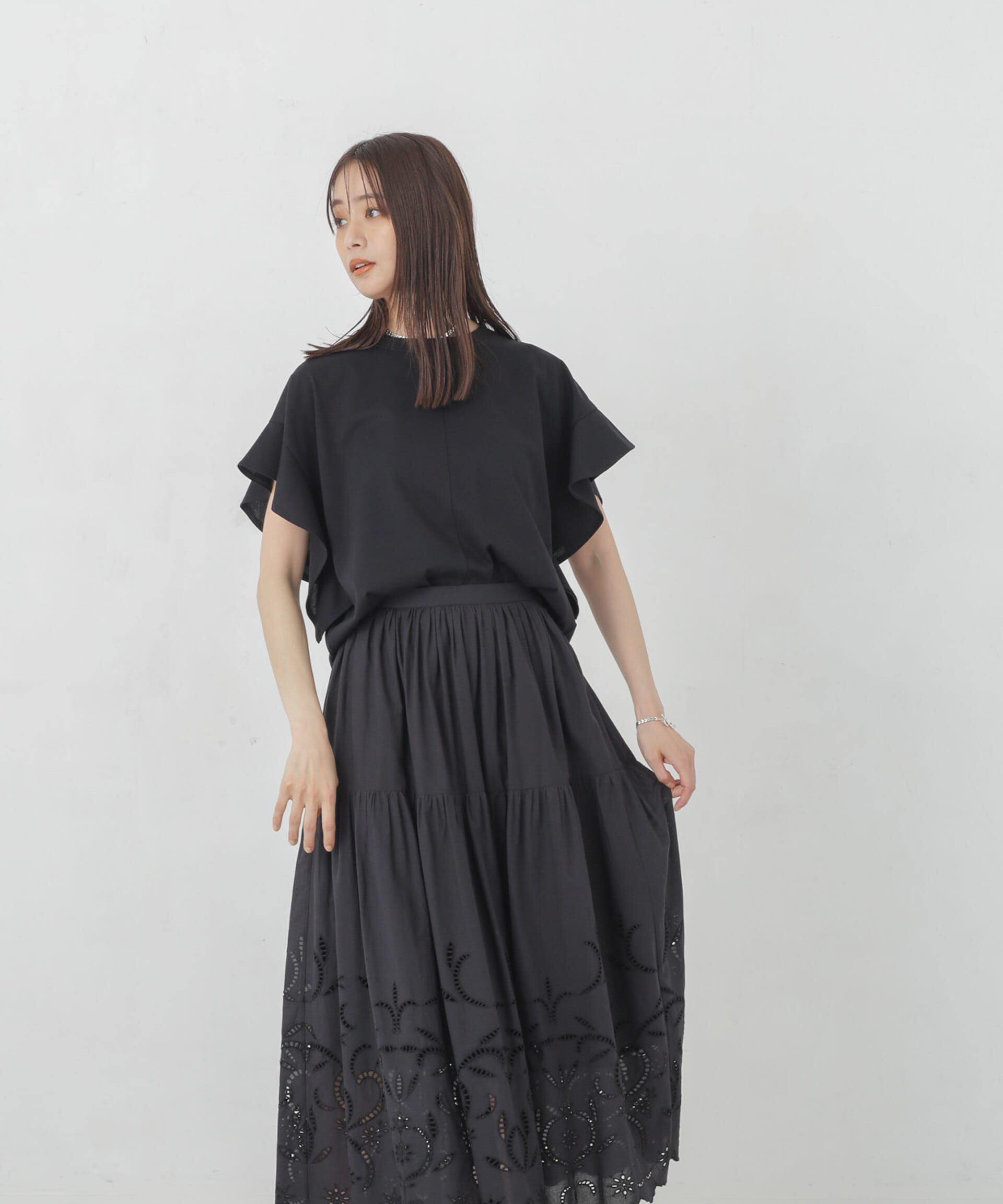 nano･universe「インドシフリー刺繍スカート」|スカート|