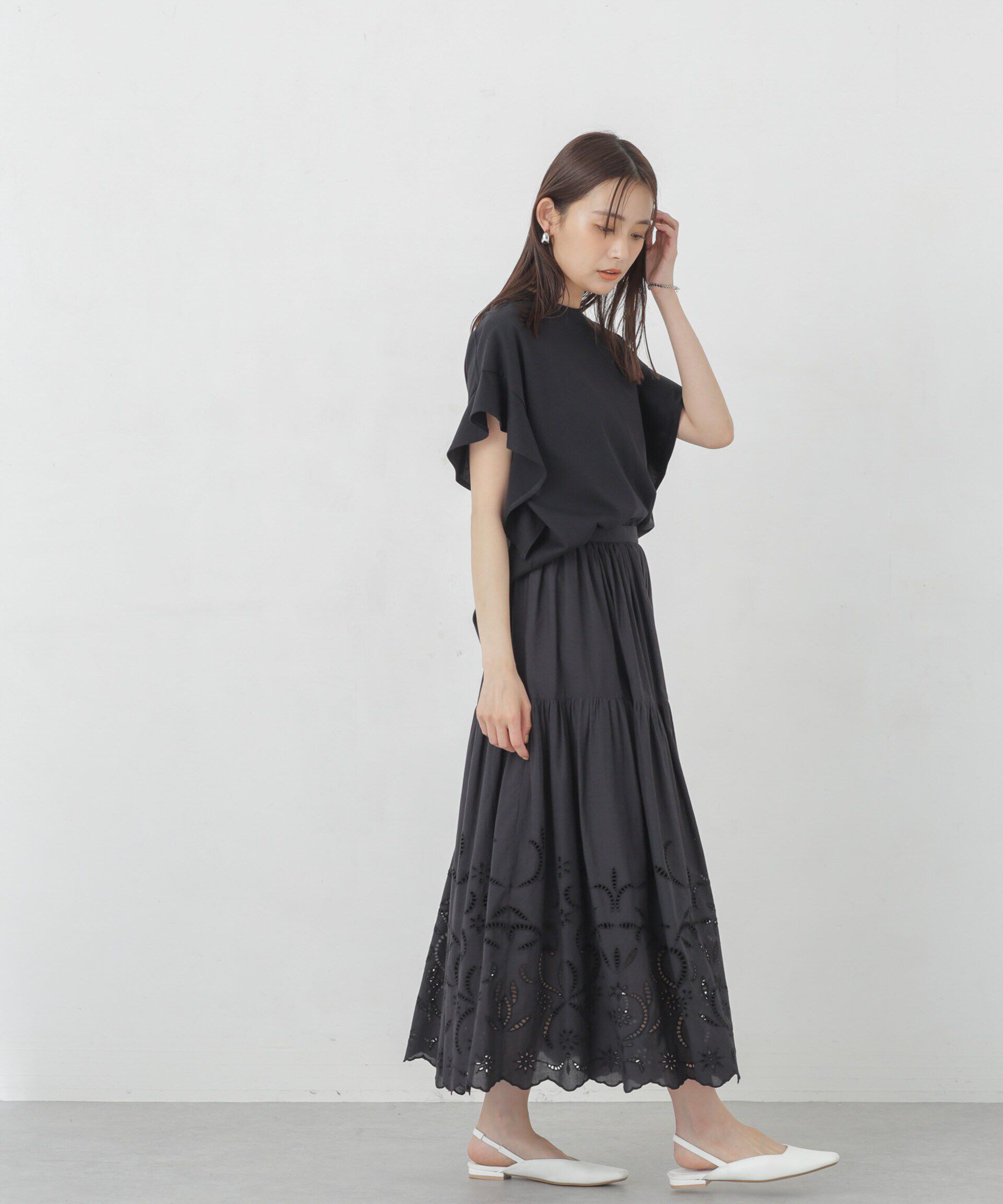 nano･universe「インドシフリー刺繍スカート」|スカート|