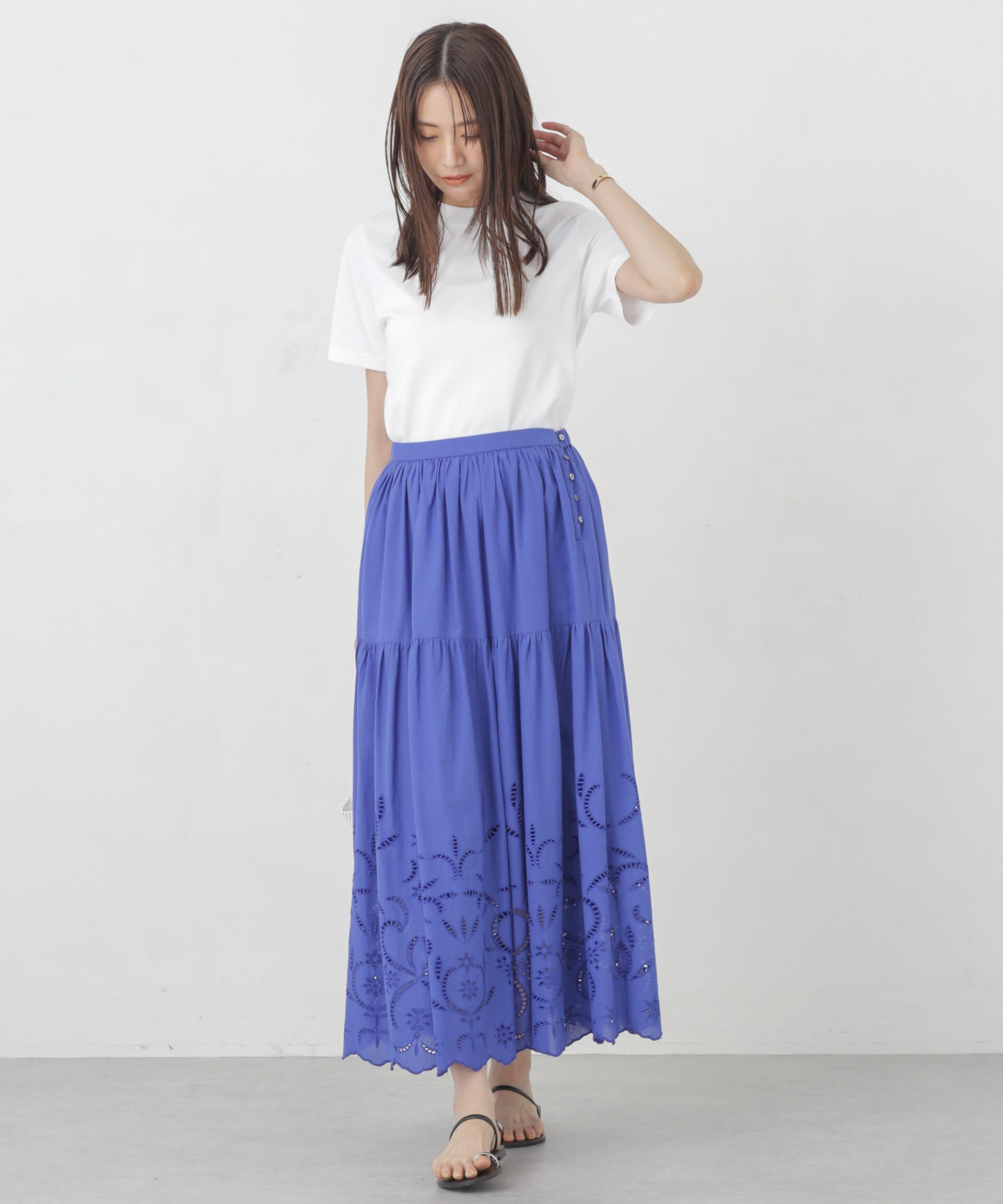 nano･universe「インドシフリー刺繍スカート」|スカート|