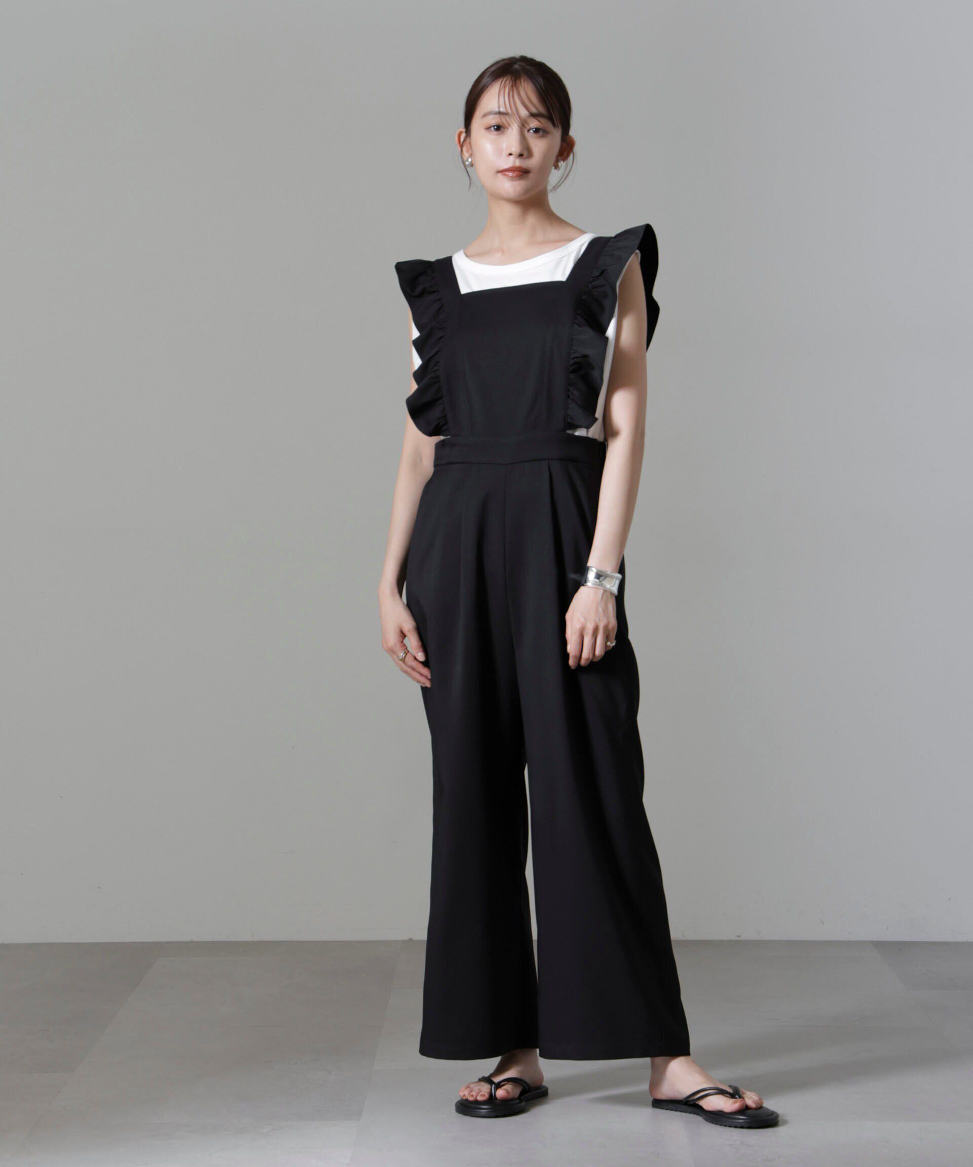 nano･universe「フリルスリーブオールインワン」|ワンピース|