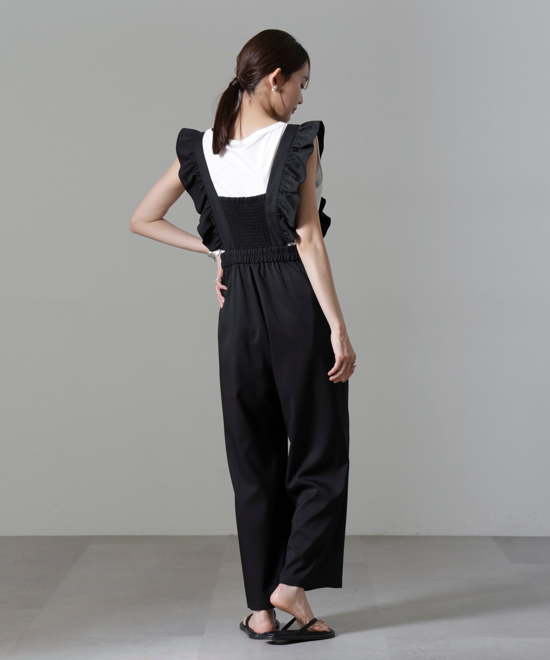 nano･universe「フリルスリーブオールインワン」|ワンピース|