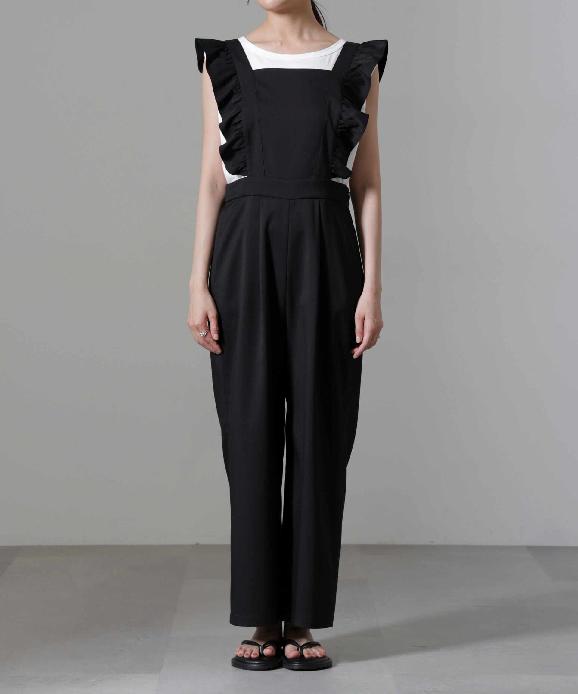 nano･universe「フリルスリーブオールインワン」|ワンピース|