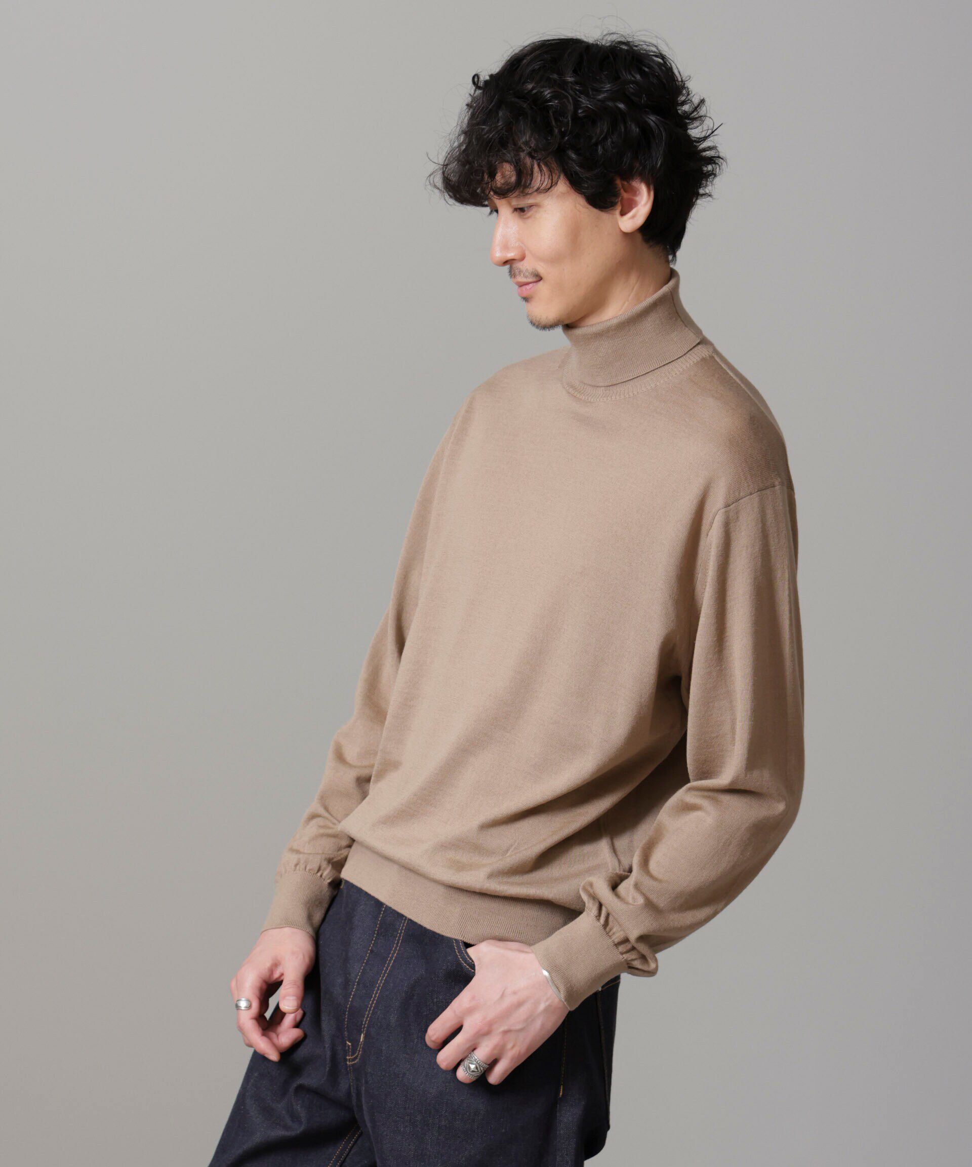 nano･universe「「毛玉レスニット」 ファインゲージタートルネック」|ニット・セーター|