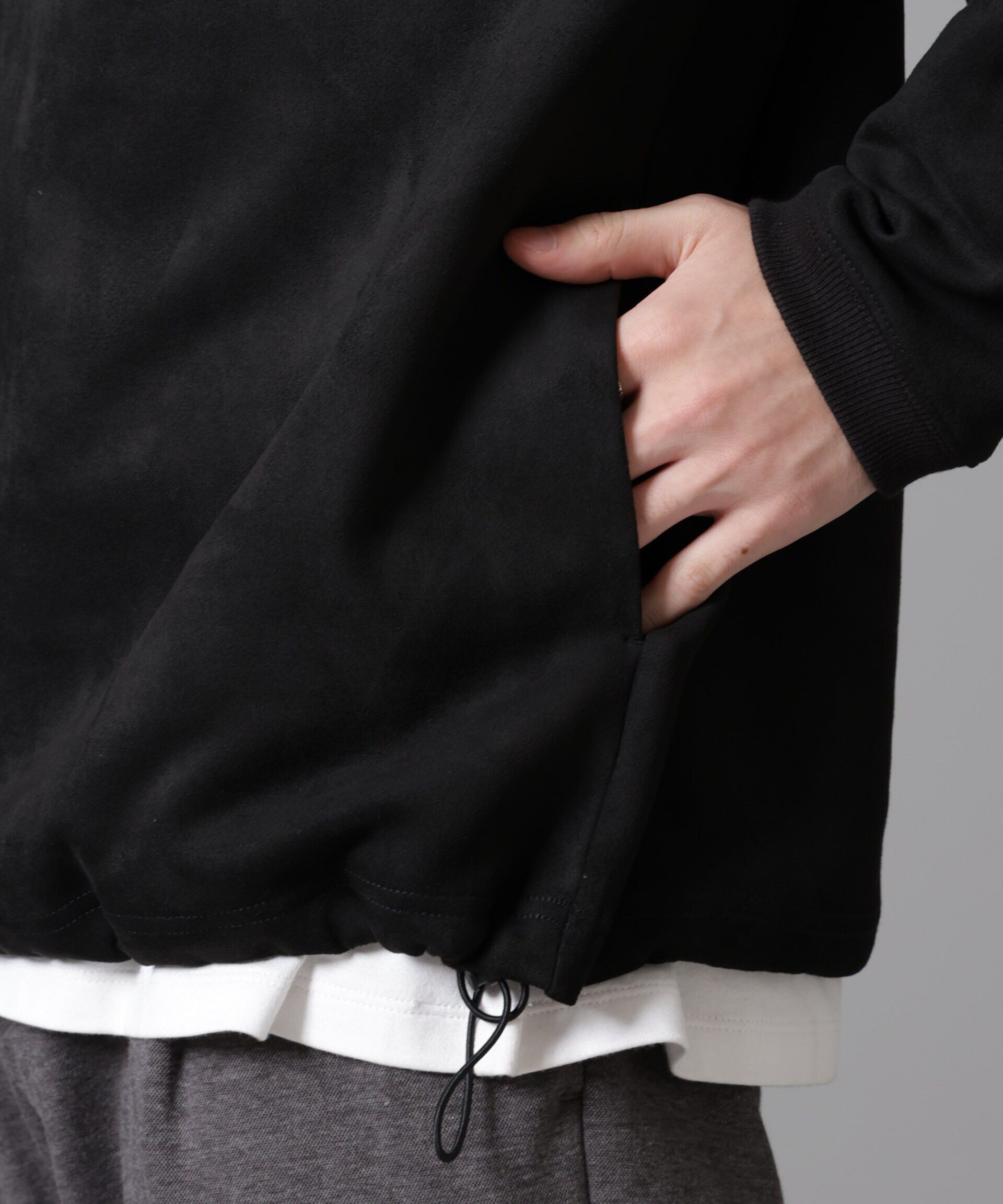 nano･universe「フェイクスエードプルオーバー 長袖」|Tシャツ・カットソー|