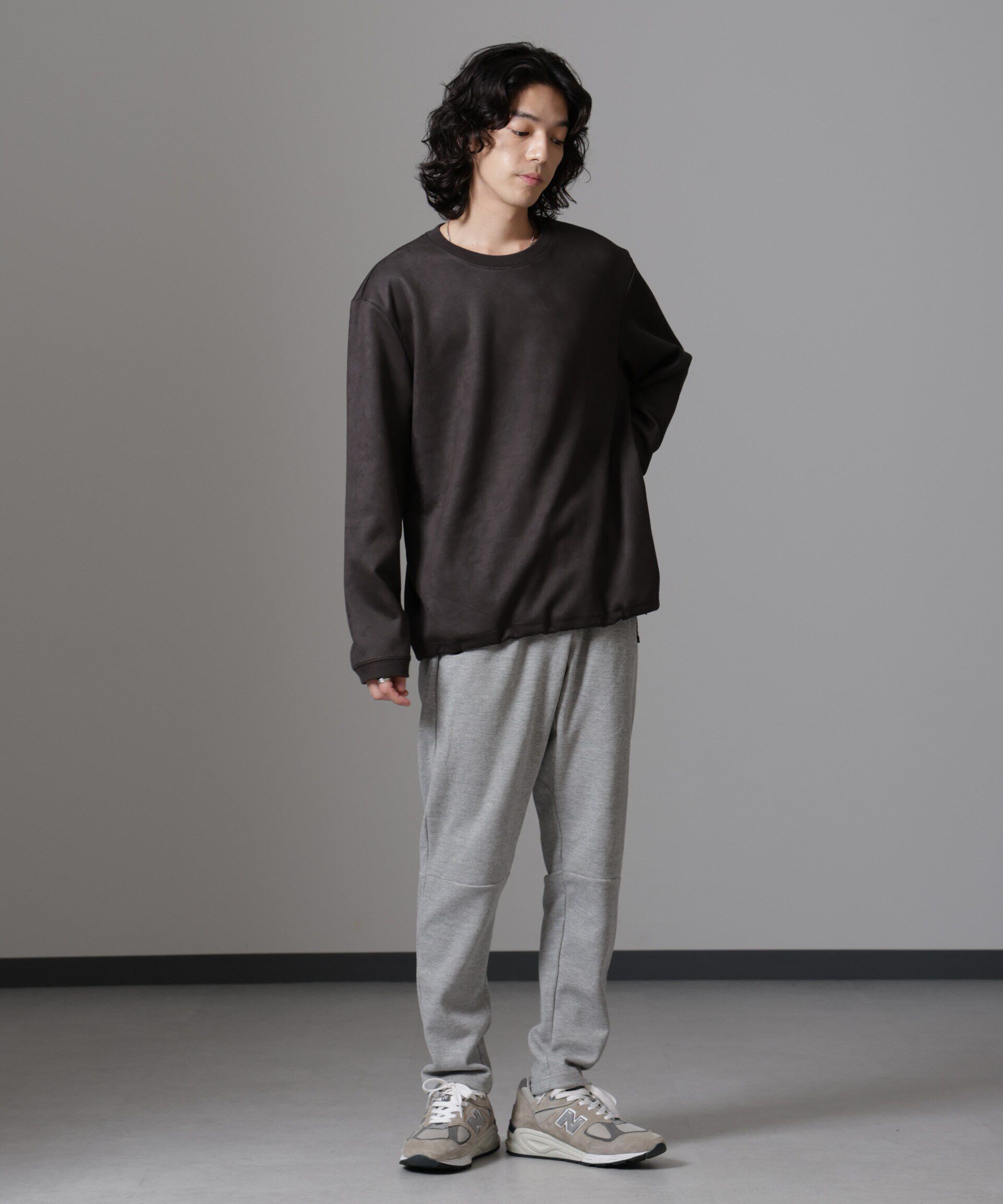 nano･universe「フェイクスエードプルオーバー 長袖」|Tシャツ・カットソー|