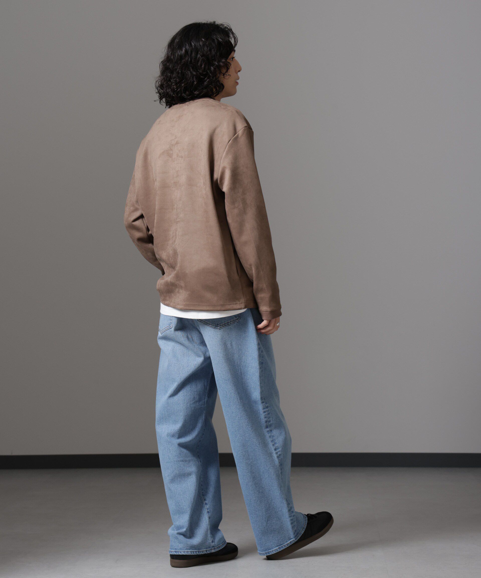 nano･universe「フェイクスエードプルオーバー 長袖」|Tシャツ・カットソー|