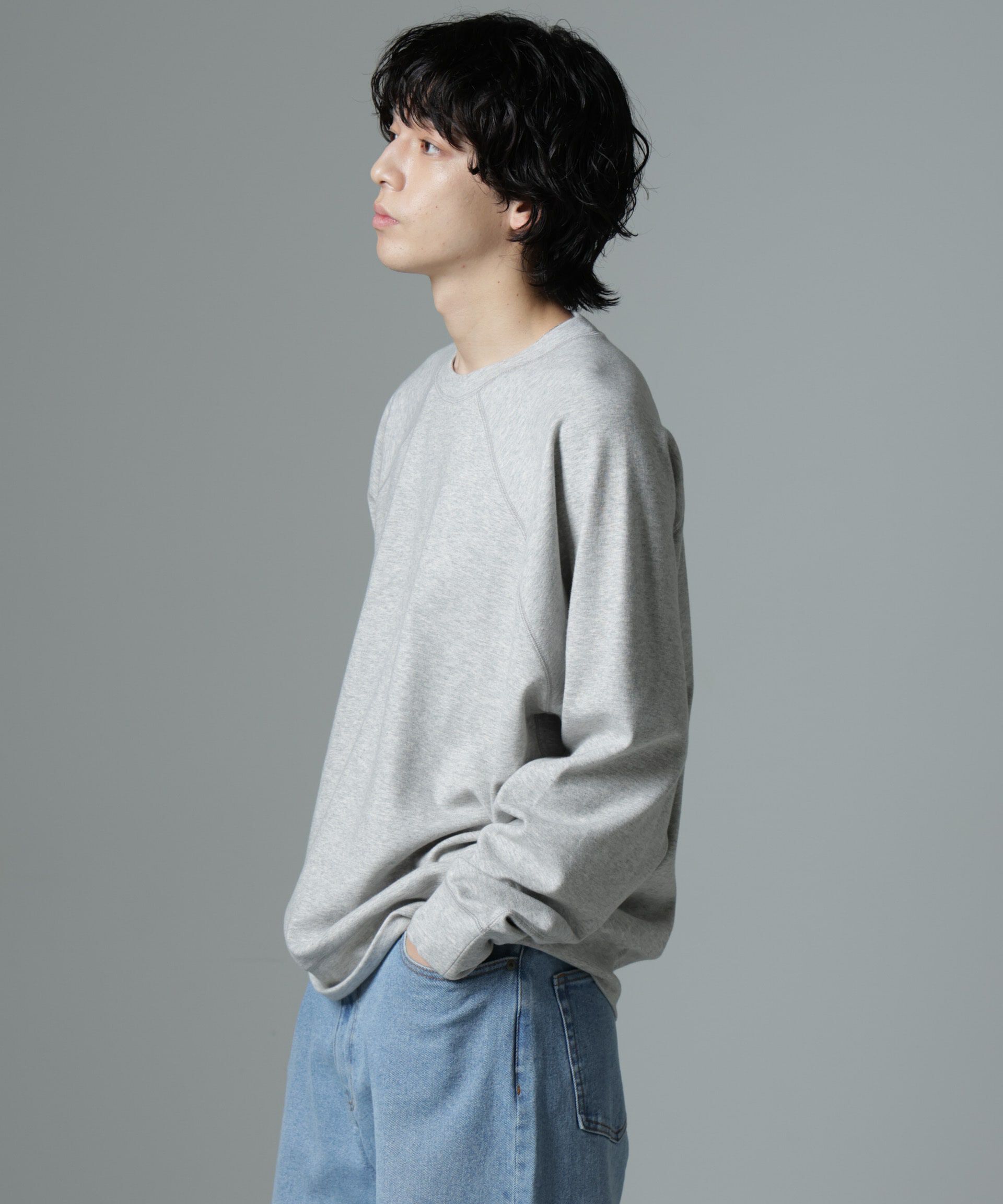 nano･universe「ジャガードポンチクルーネックプルオーバー」|Tシャツ・カットソー|グレー