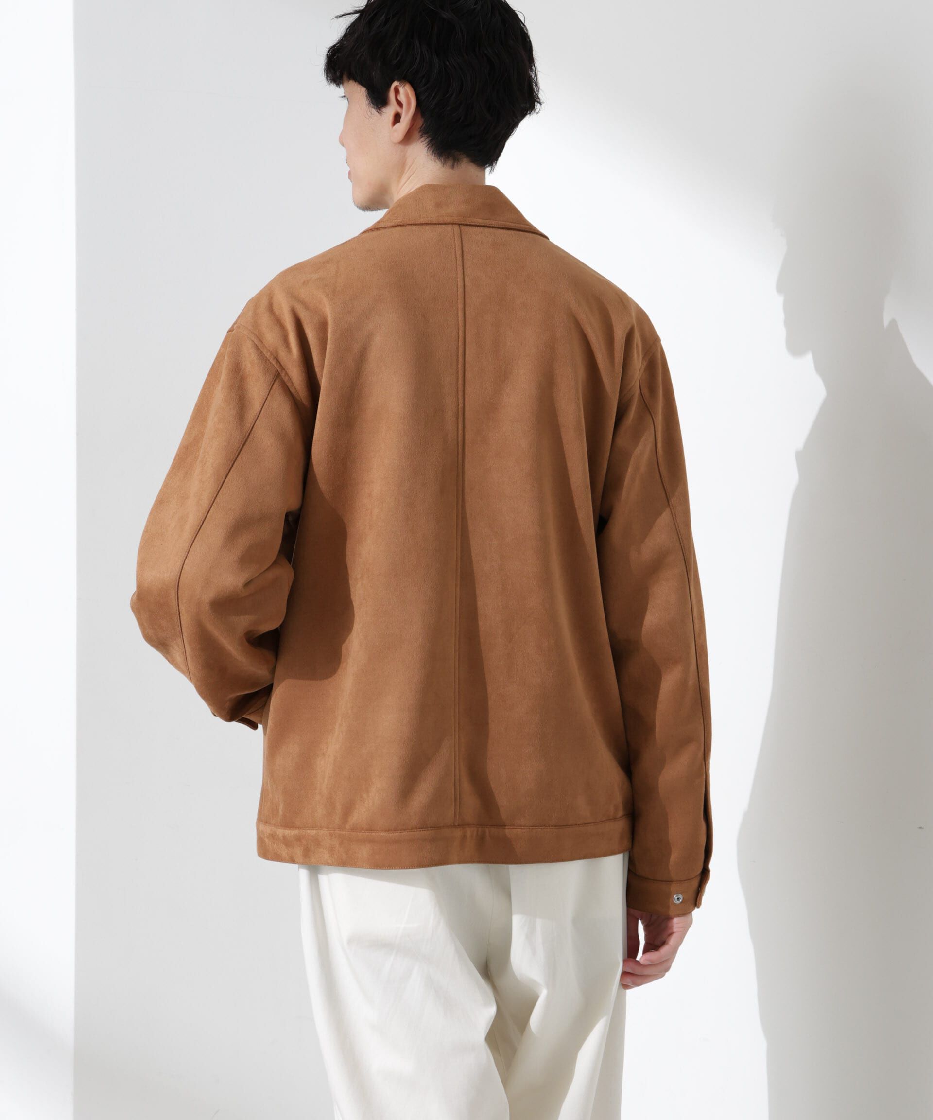 nano･universe「フェイクスエードシャツブルゾン」|ブルゾン・スタジャン|