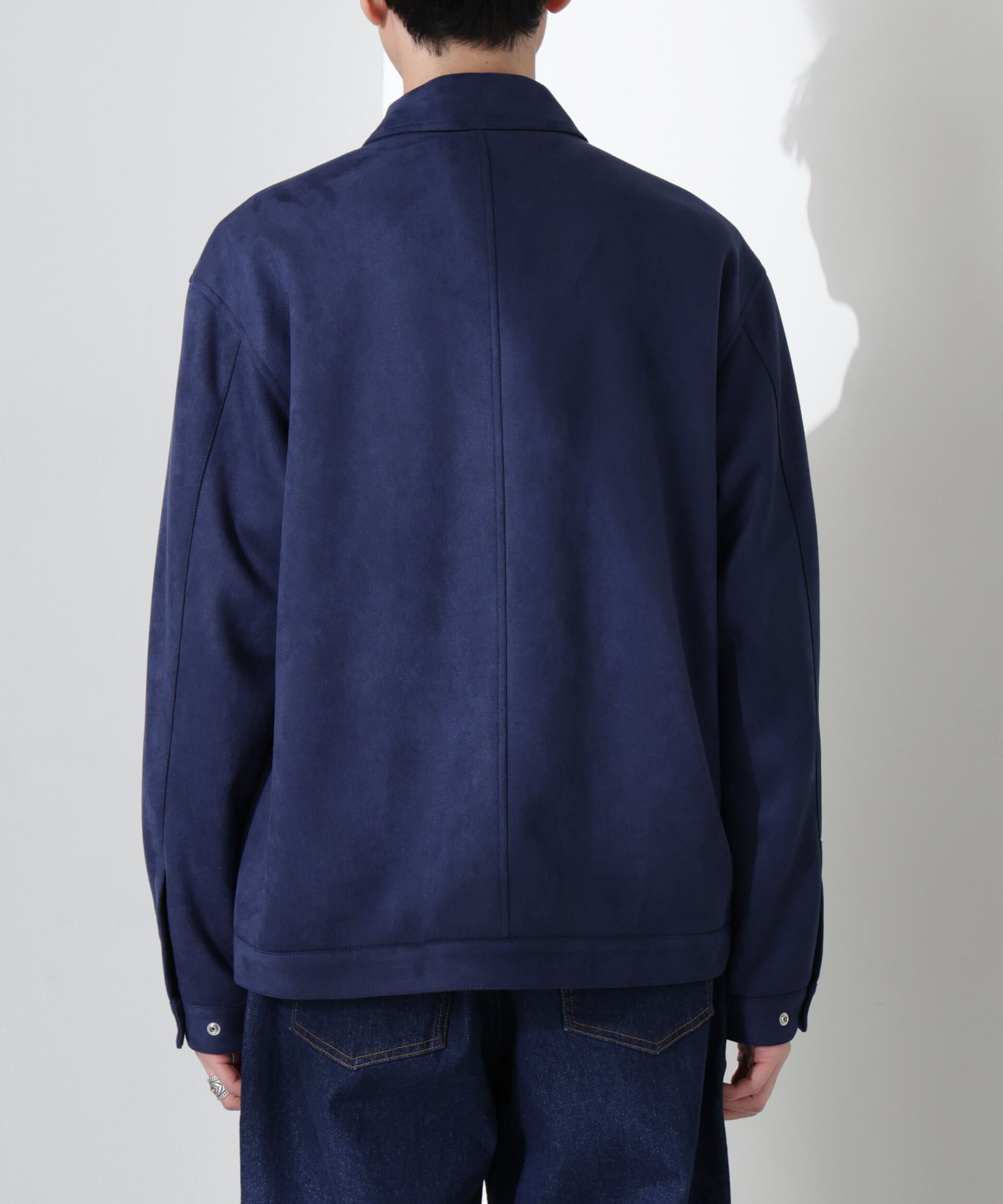 nano･universe「フェイクスエードシャツブルゾン」|ブルゾン・スタジャン|