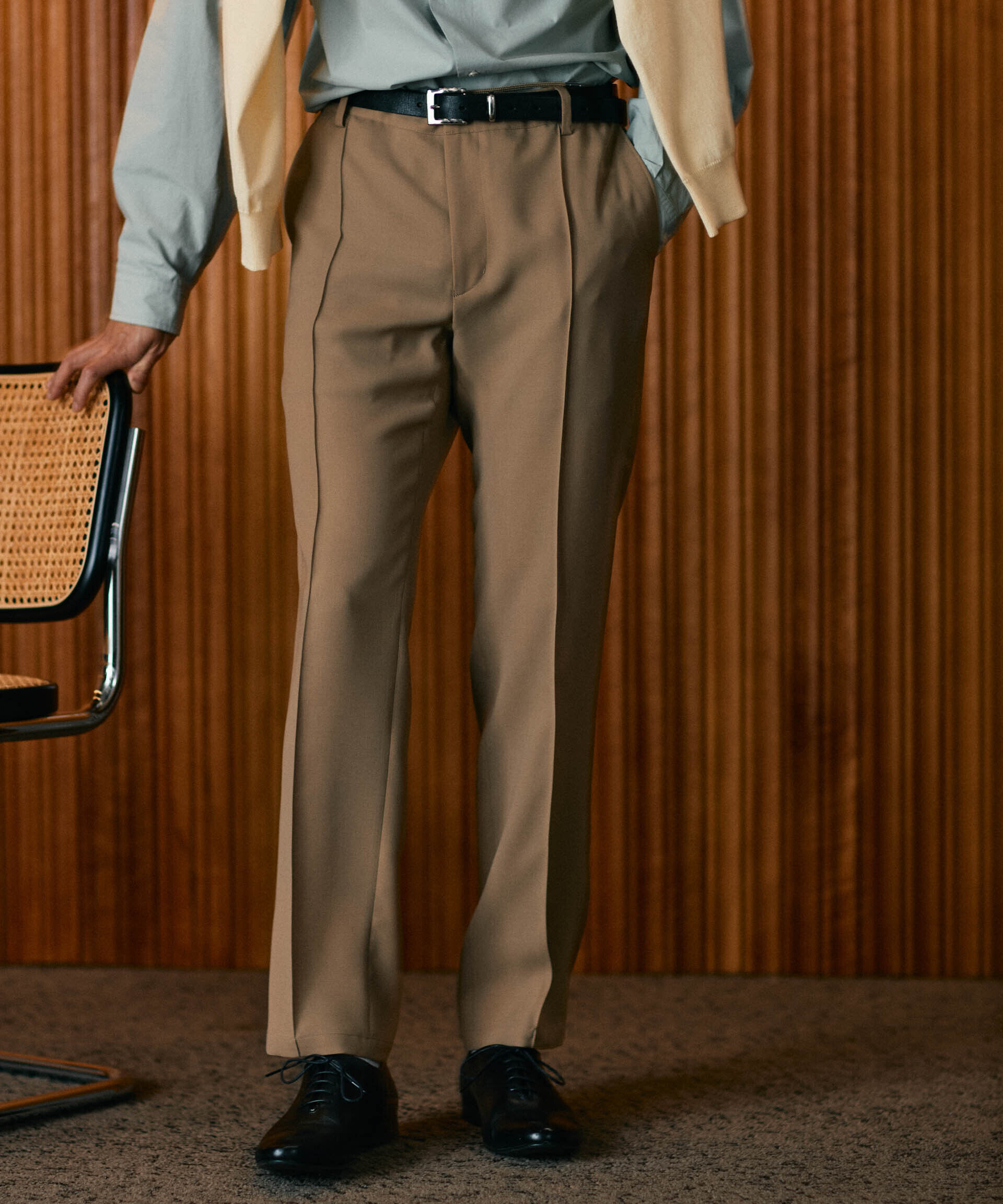 nano･universe「「N TROUSERS PREMIUM」強撚ピケストレッチパンツ(セットアップ可)」|スーツ|ベージュ