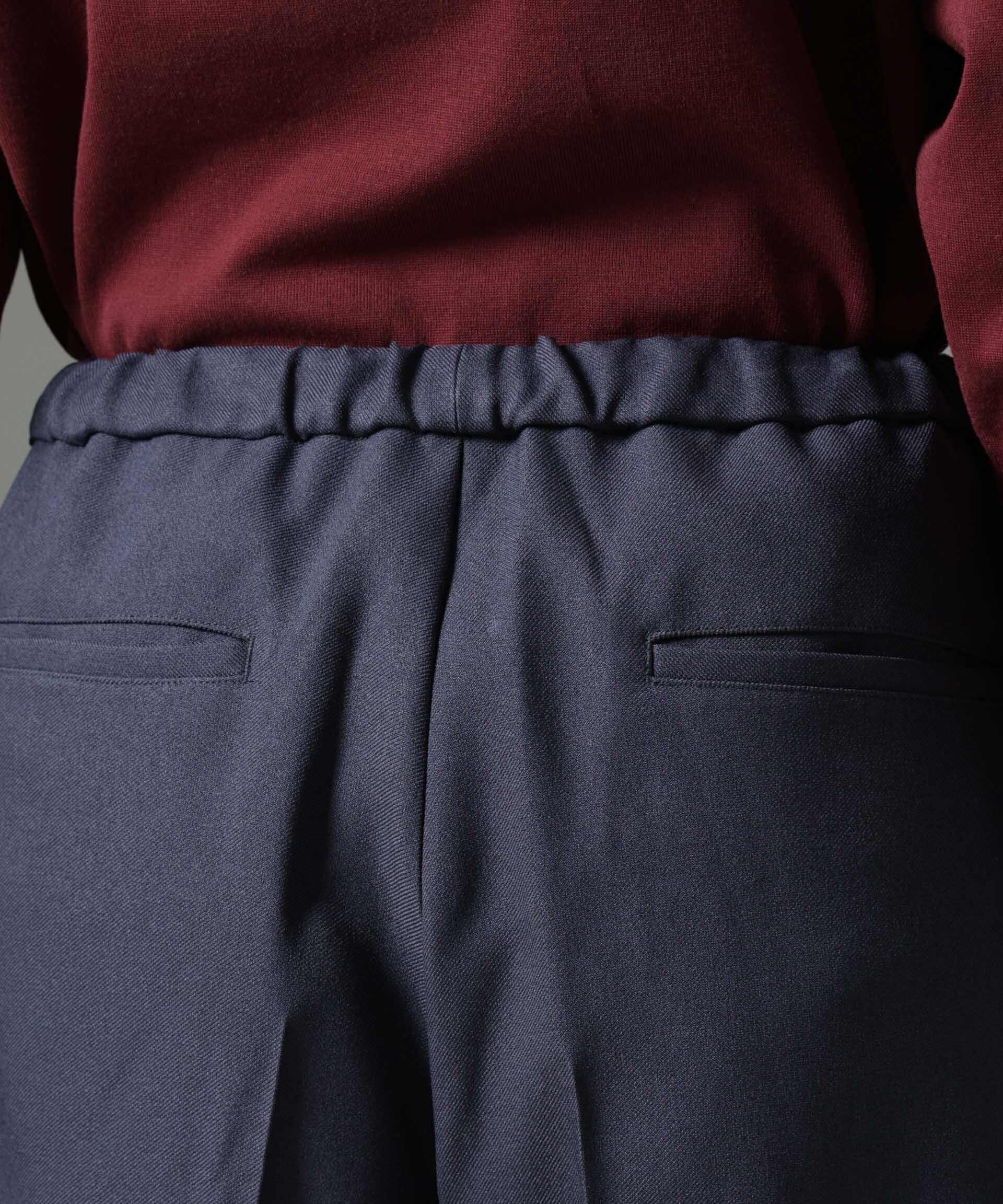 nano･universe「テックツイルサイドストライプイージーパンツ」|チノ|