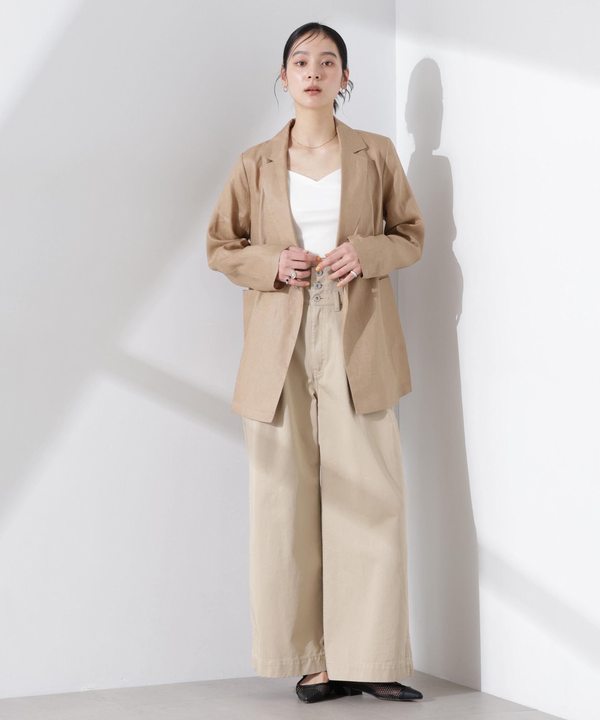 nano･universe「ヨーロピアンフラックス シアージャケット（セットアップ可）」|テーラードジャケット|