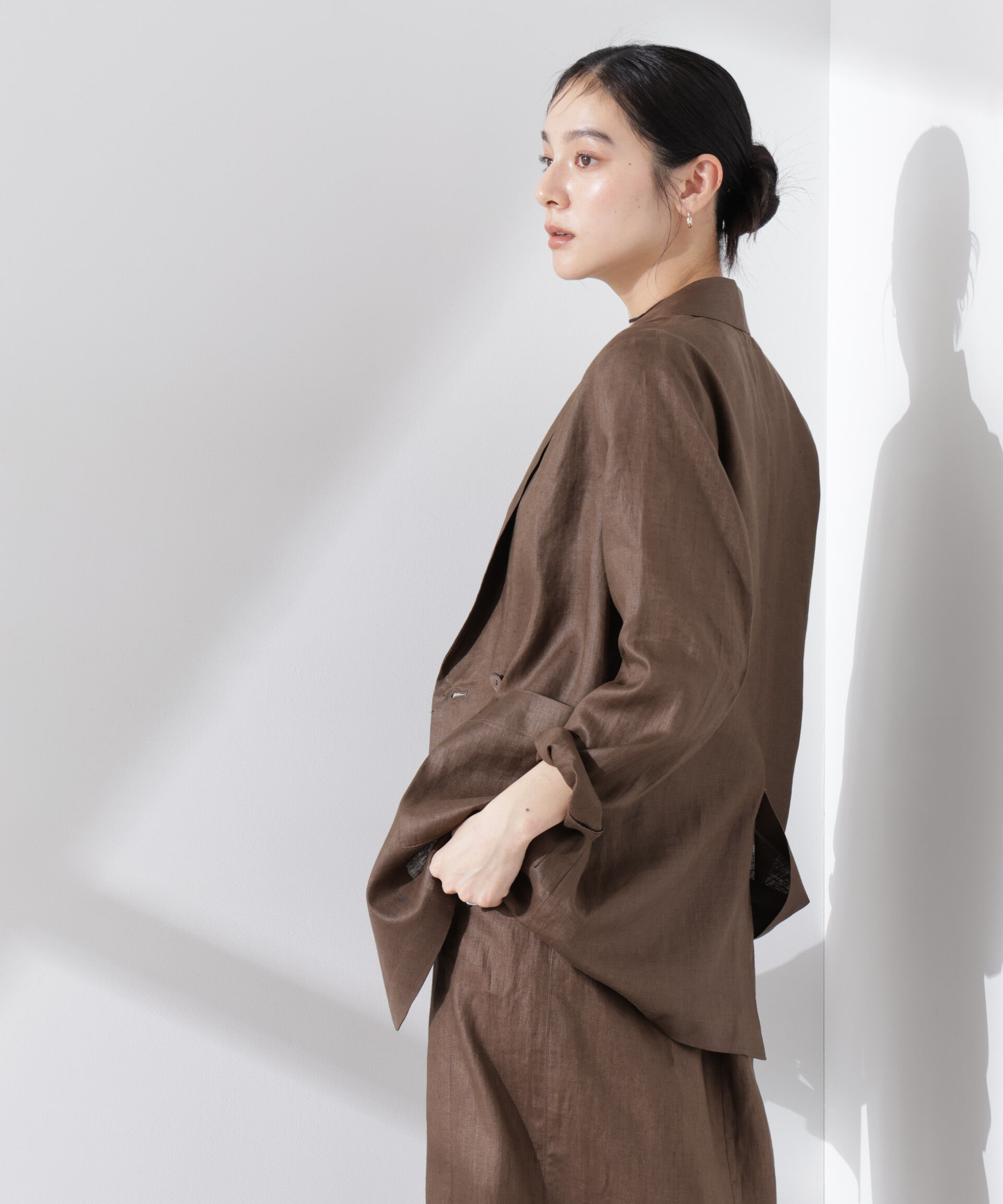 nano･universe「ヨーロピアンフラックス シアージャケット（セットアップ可）」|テーラードジャケット|