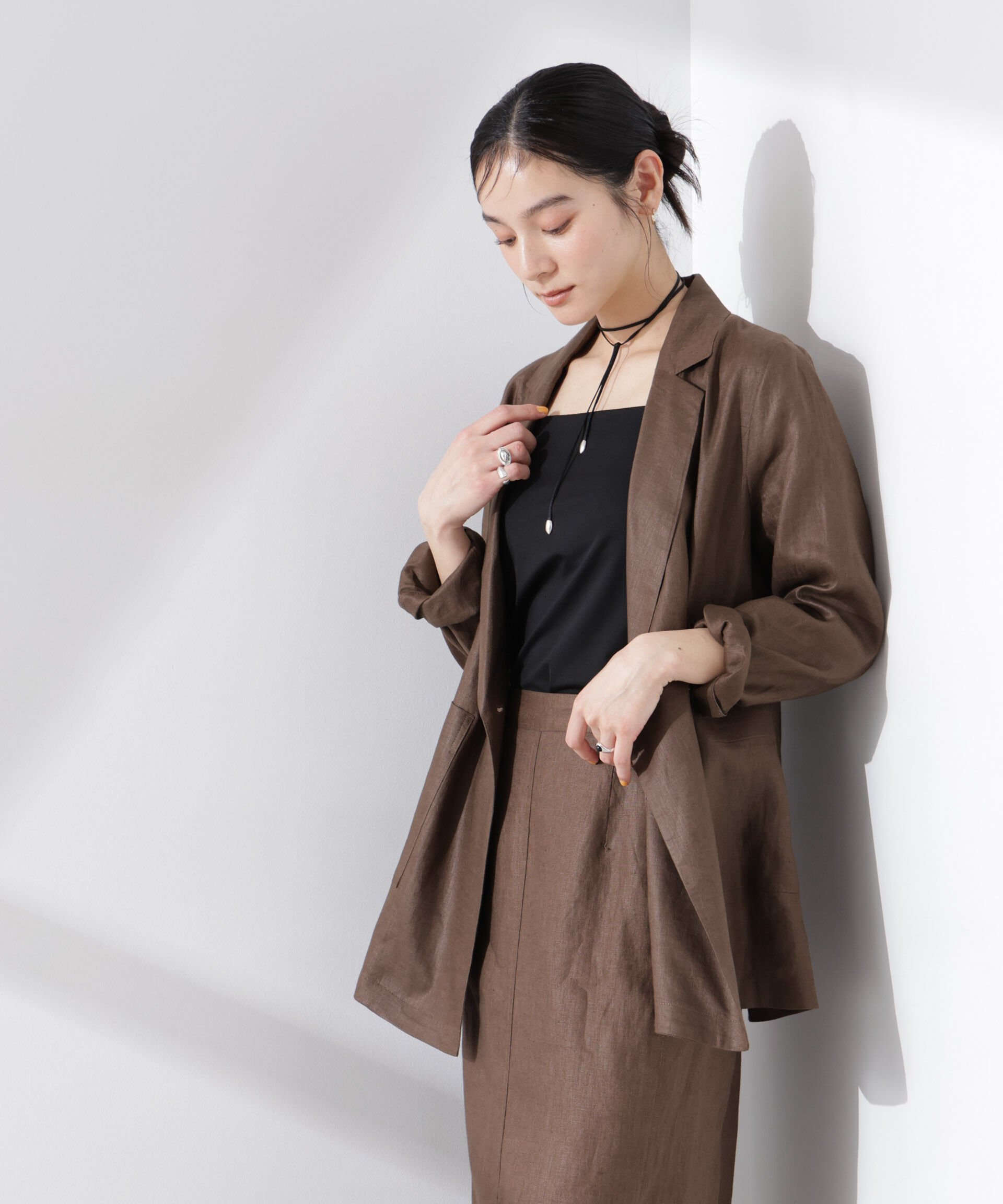 nano･universe「ヨーロピアンフラックス シアージャケット（セットアップ可）」|テーラードジャケット|