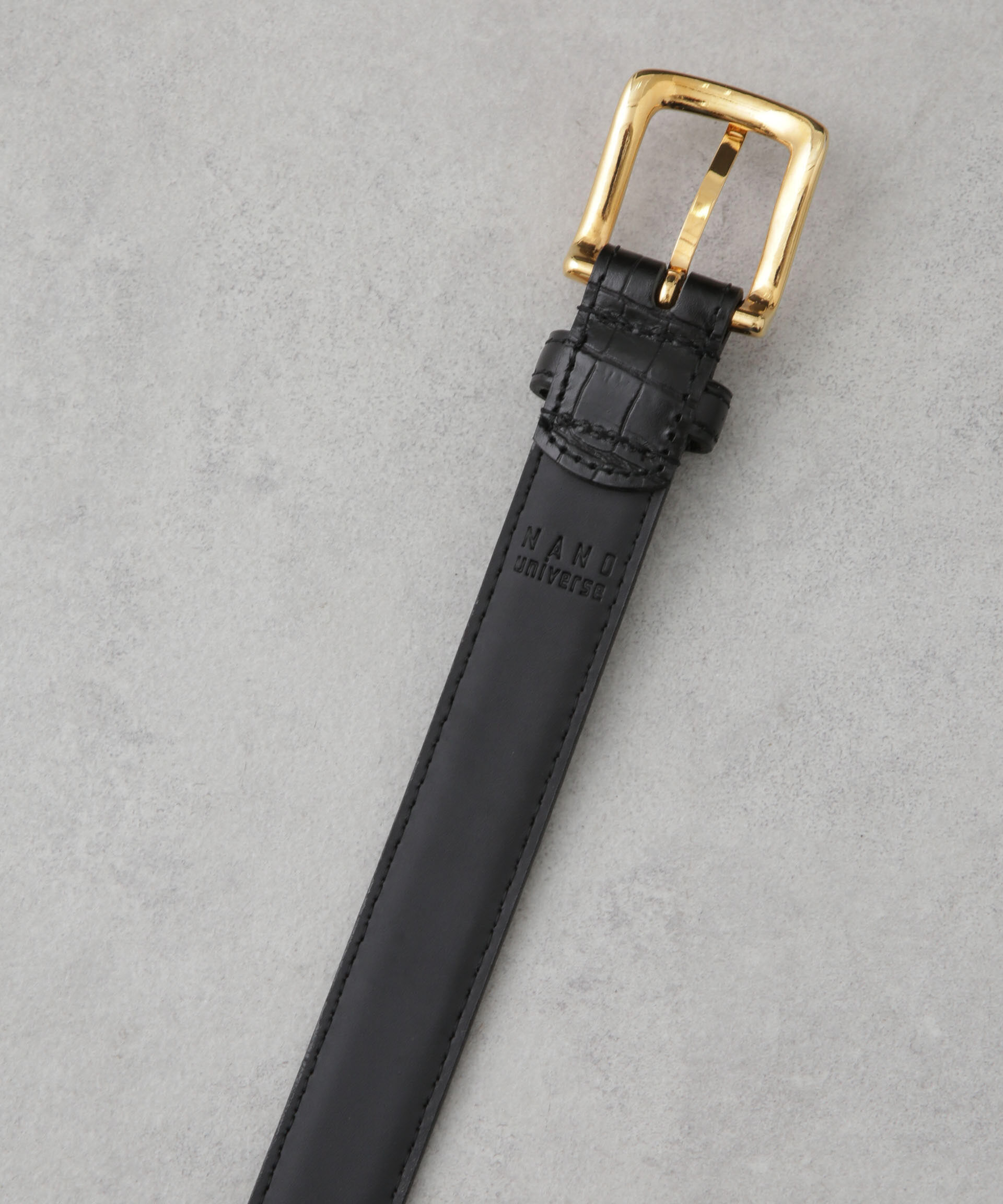 nano･universe「日本製 クロコ型押しベルト」|ベルト|