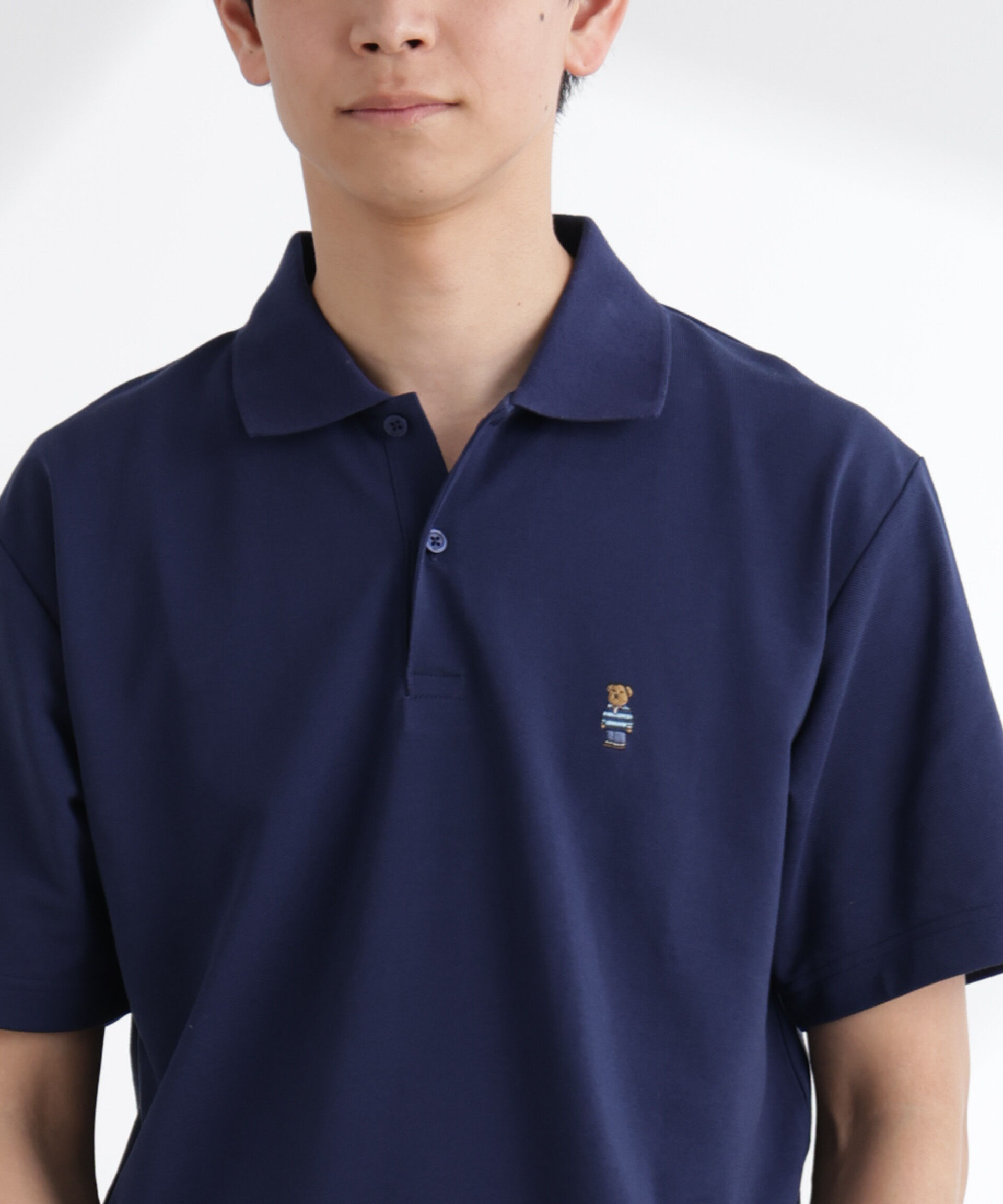 nano･universe「ナノベア鹿の子ポロシャツ 半袖」|Tシャツ・カットソー|