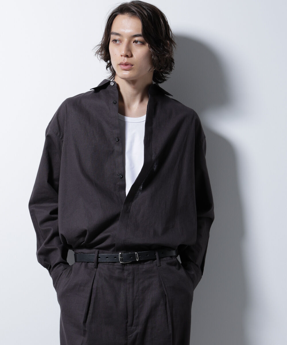 nano･universe「「BELGIUM LINEN FABRICS」リネンコットンレギュラーシャツ」|シャツ・ブラウス|