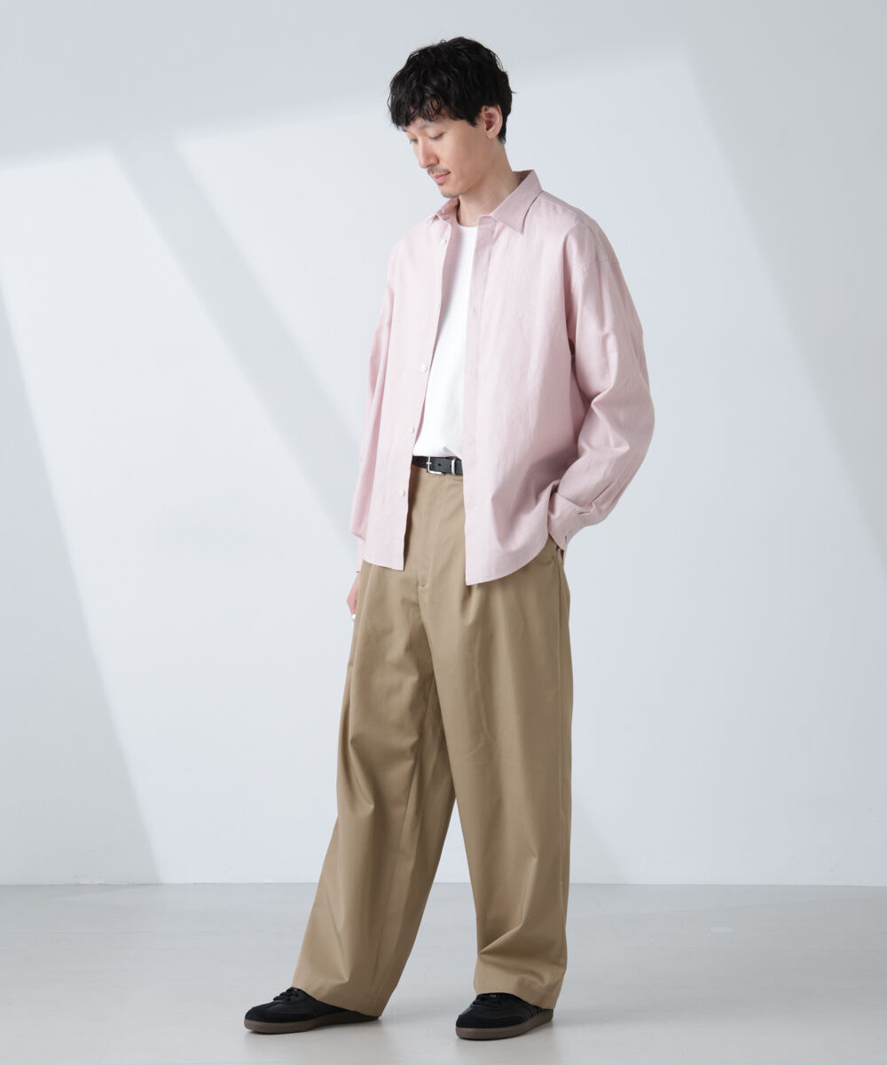 nano･universe「「BELGIUM LINEN FABRICS」リネンコットンレギュラーシャツ」|シャツ・ブラウス|