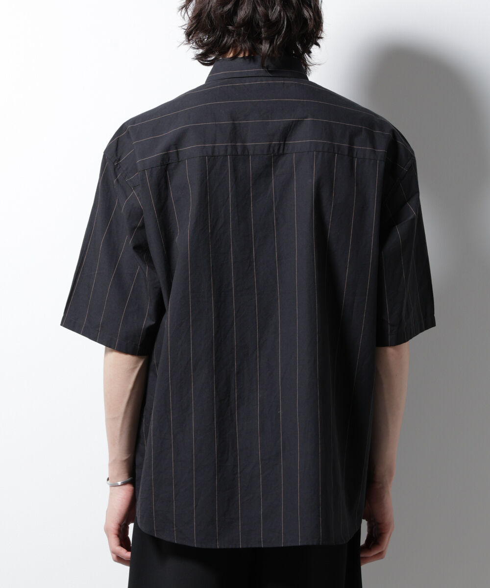 nano･universe「レギュラーカラーコットンリネンストライプシャツ」|シャツ・ブラウス|