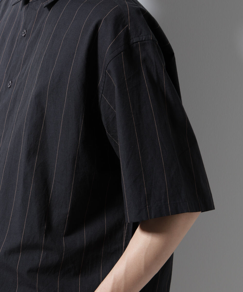 nano･universe「レギュラーカラーコットンリネンストライプシャツ」|シャツ・ブラウス|