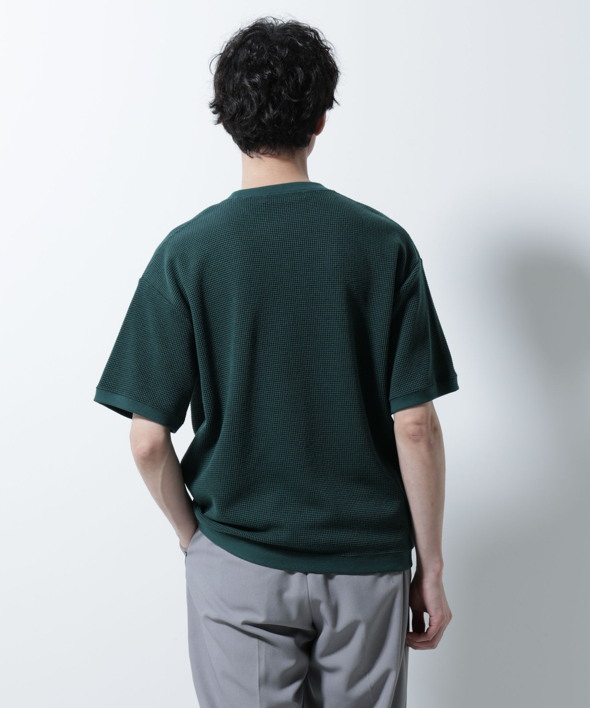 nano･universe「テックワッフルクルーネックTシャツ 半袖」|Tシャツ・カットソー|