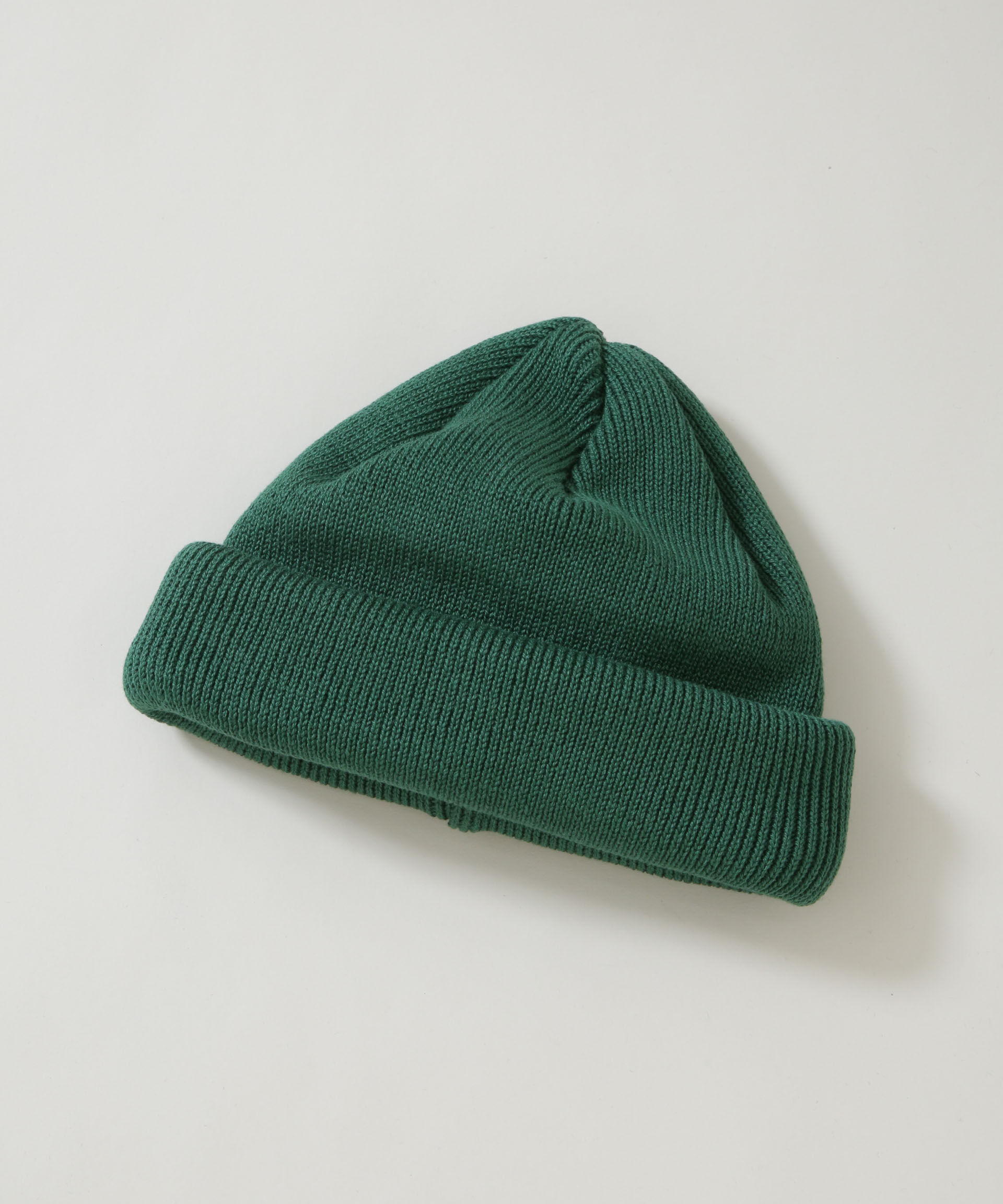  「RACAL/Roll Knit Cap」|ニット帽|グリーン