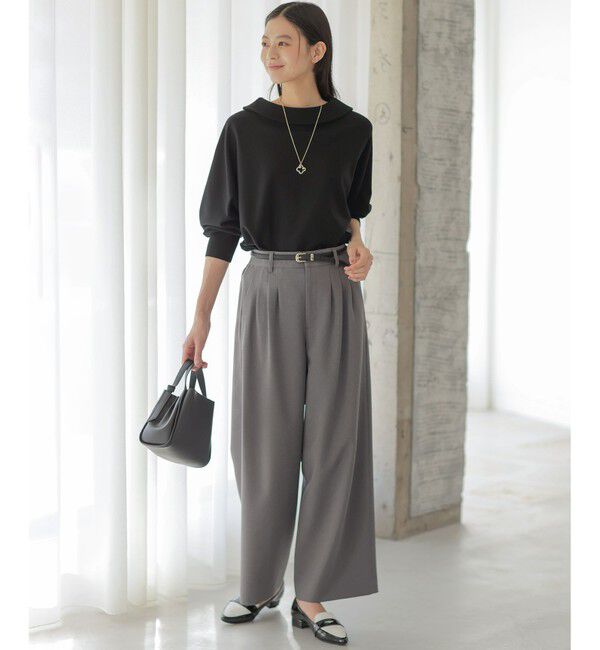 組曲「シュットクロスワイド パンツ」|その他|グレー系