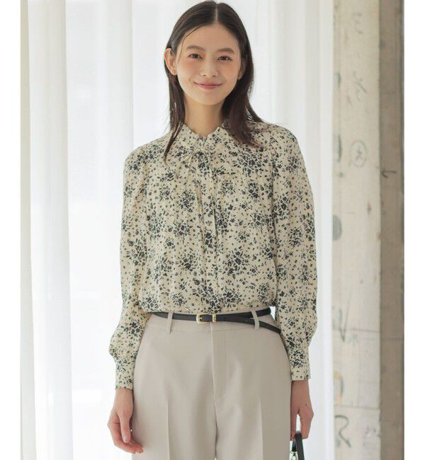 組曲「モザイクフラワープリント ブラウス」|シャツ・ブラウス|アイボリー系5