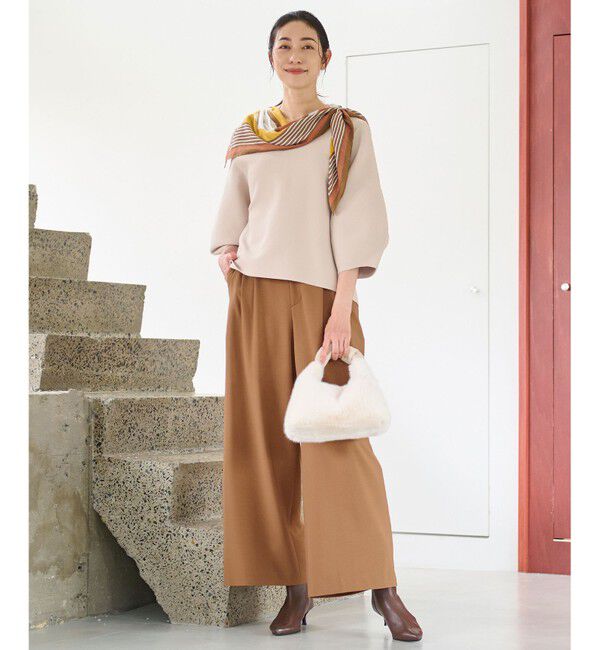 自由区「【洗える】ビエラストレッチワイド パンツ」|その他|