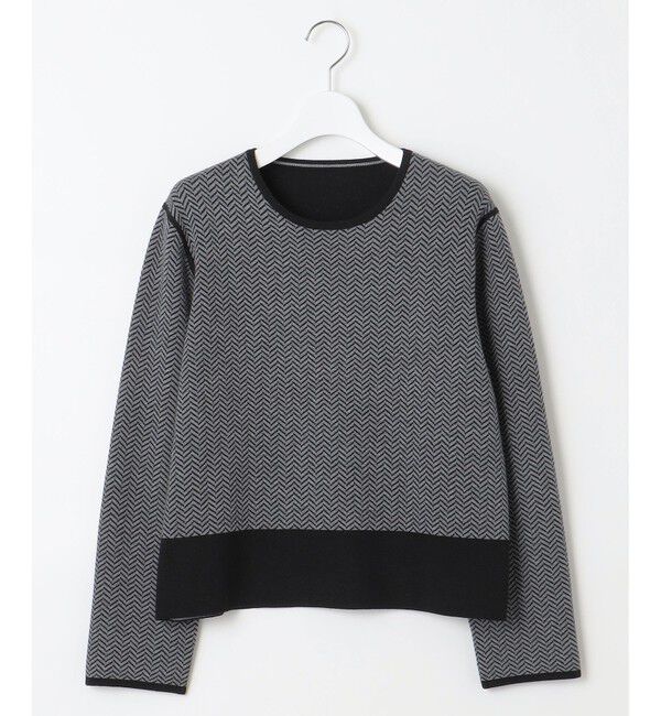 自由区「【WEB限定・マルチウェイ・洗える】ヘリンボーン柄リバーシブルニット セットアップ」|スーツ|