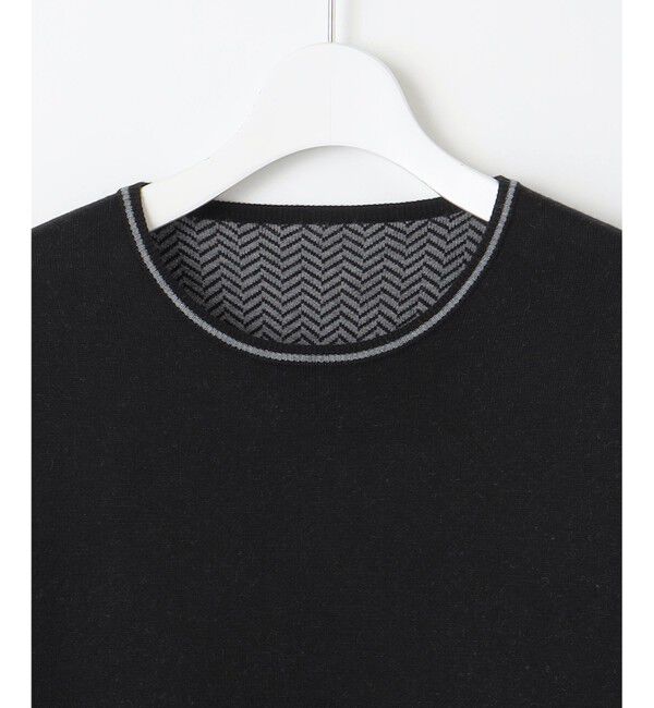 自由区「【WEB限定・マルチウェイ・洗える】ヘリンボーン柄リバーシブルニット セットアップ」|スーツ|