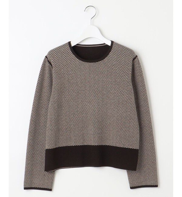 自由区「【WEB限定・マルチウェイ・洗える】ヘリンボーン柄リバーシブルニット セットアップ」|スーツ|