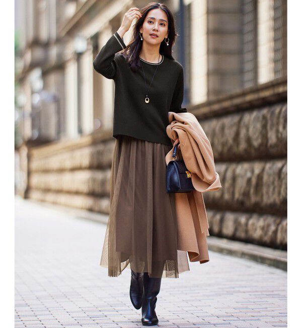 自由区「【WEB限定・マルチウェイ・洗える】ヘリンボーン柄リバーシブルニット セットアップ」|スーツ|