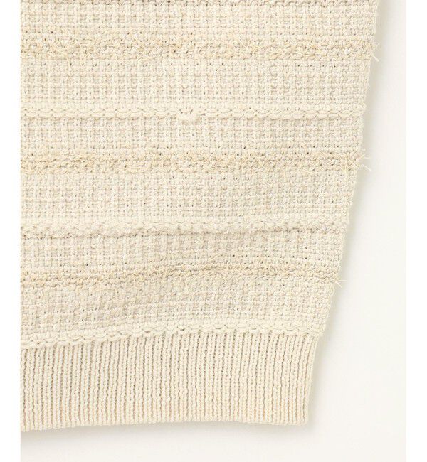 自由区「【洗える】テクスチャーコットンブレンドニット ベスト」|ベスト・ジレ|