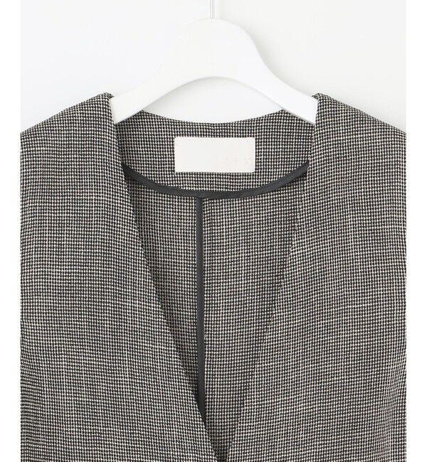 自由区「【洗える】ライトカラミミドル丈 ジレ」|ベスト・ジレ|