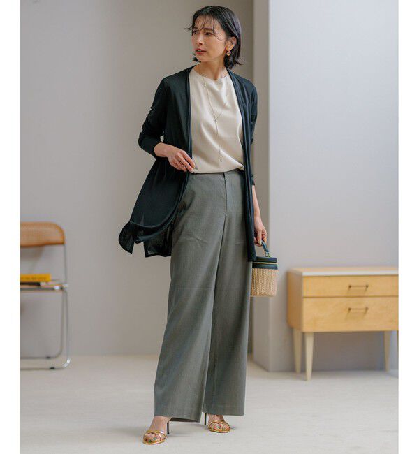 23区「【UVケア/接触冷感】マルチ機能 シアー ロング カーディガン」|カーディガン|