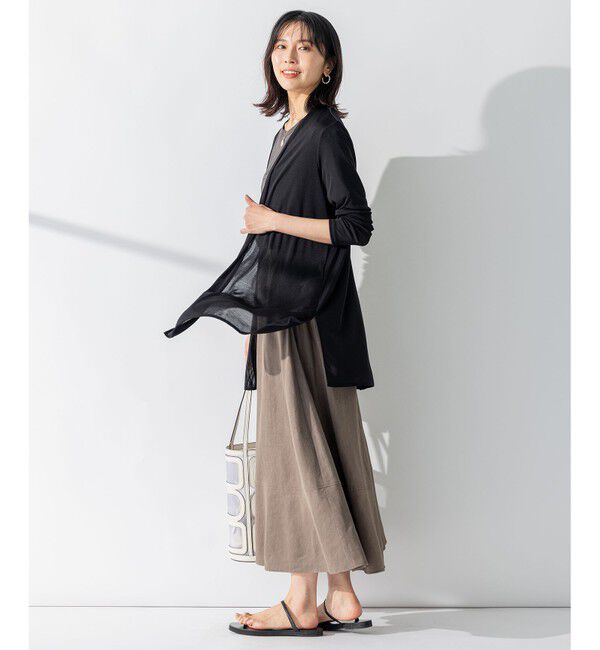 23区「【UVケア/接触冷感】マルチ機能 シアー ロング カーディガン」|カーディガン|