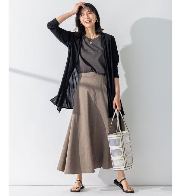 23区「【UVケア/接触冷感】マルチ機能 シアー ロング カーディガン」|カーディガン|