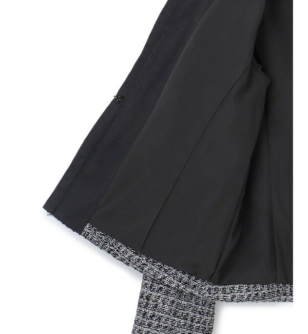 23区「【セットアップ対応】シャインツイードストレッチ ノーカラー ジャケット」|ノーカラージャケット|