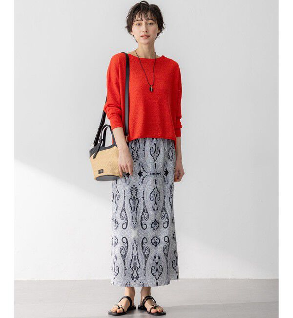 23区「【洗える】Rattiドローイングペイズリープリント スカート」|スカート|