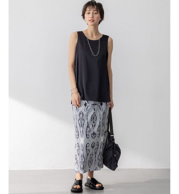 23区「【洗える】Rattiドローイングペイズリープリント スカート」|スカート|