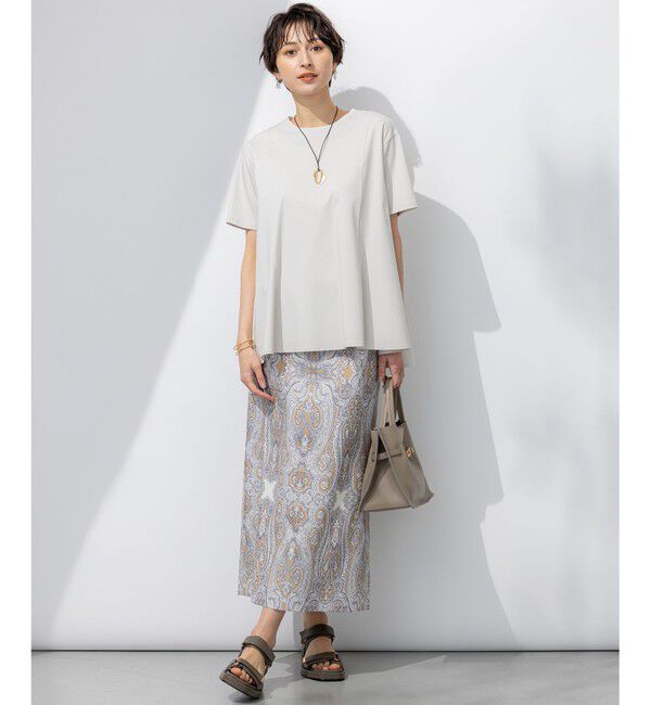 23区「【洗える】Rattiドローイングペイズリープリント スカート」|スカート|