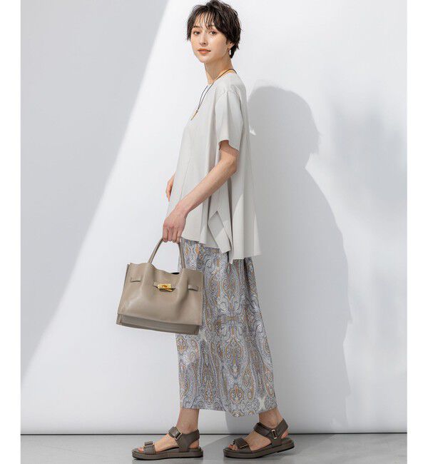 23区「【洗える】Rattiドローイングペイズリープリント スカート」|スカート|