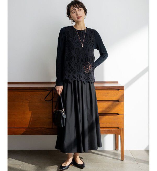 23区「エンブロイダリーレース ニットベスト」|ベスト・ジレ|