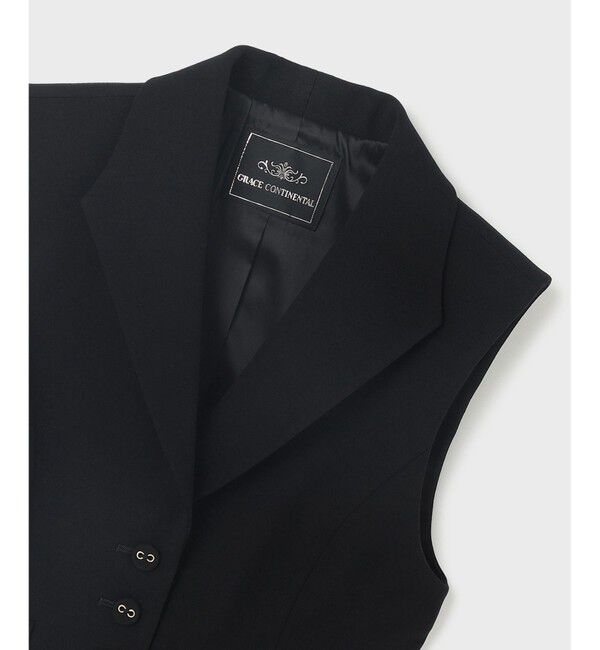 GRACE CONTINENTAL「トリアセジャージジレ」|ベスト・ジレ|