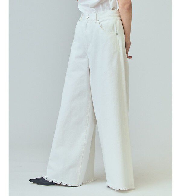 Grace Class「バギーデニムパンツ」|デニム|ホワイト