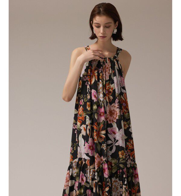 GRACE CONTINENTAL「フラワープリントキャミドレス」|ワンピース|